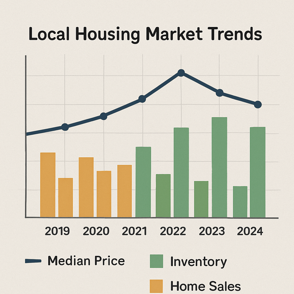 Graph showing local housing market trends