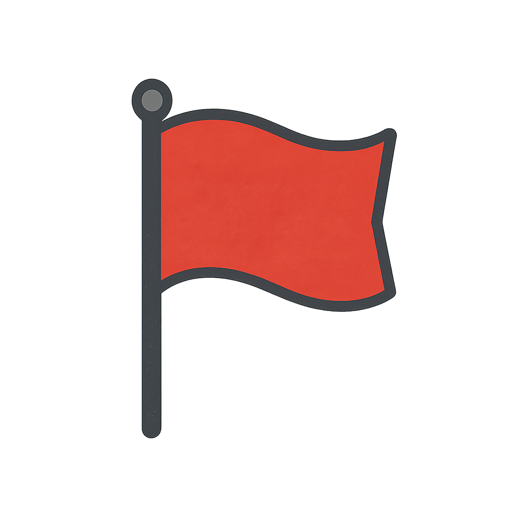 A simple icon of a red flag
