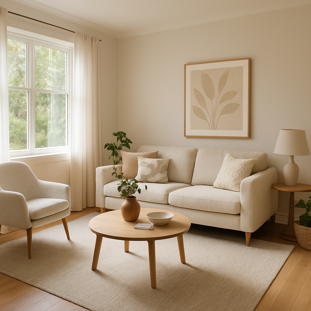 Beautifully staged living room in a home